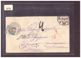 LETTRE TAXEE 30ct . CENSURE MILITAIRE ITALIENNE - Strafportzegels