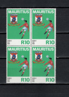 Mauritius 1986 Football Soccer World Cup Block Of 4 MNH - 1986 – Mexico