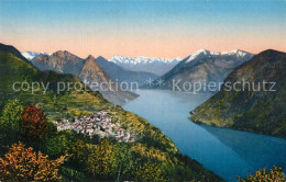 73545421 Porlezza Lago Di Lugano Panorama Mit Monte Bre Porlezza Lago Di Lugano - Otros & Sin Clasificación