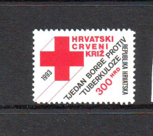 Croatia 1993 Charity Stamp Mi.No.30 RED CROSS TBC  MNH - Kroatië