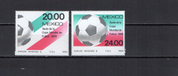 Mexico 1984 Football Soccer World Cup Set Of 2 MNH - 1986 – México