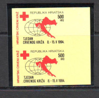 Croatia 1994 Charity Stamp Mi.No.33 RED CROSS  Imperforate Pair   MNH - Kroatien