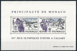 MONACO - JEUX OLYMPIQUES D'HIVER DE CALGARY EN 1988 - BIATHLON - BF 40 - NEUF** MNH - Blokken