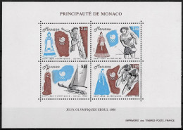 MONACO - JEUX OLYMPIQUES DE SEOUL EN 1988 - BF 42 - NEUF** MNH - Blocks & Kleinbögen