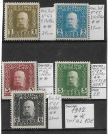 Bosnia-Herzegovina/Austria-Hungary, 1912 Year, No 64, 65, 66, 67 & 62, Never Hinged (**) - Bosnie-Herzegovine