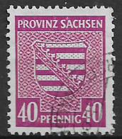 Allemagne/Zone Soviétique/Saxe Michel N° 84Y Oblitéré. TB - Mint