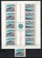 Monaco 1987 Football Soccer Stadium, Euopa, Architecture Stamp + S/s MNH - Ongebruikt