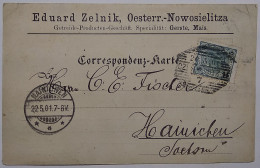 ROMANIA / UKRAINE / Nowoselyzja Nowosielitza / BUKOWINA / Eduard Zelnek / Judaica / 1901 - Reclame