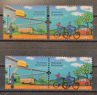 2015 - Portugal - MNH - Sustainable Mobility - 2 Stamps Se Tenant + 2 Stamps - Unused Stamps