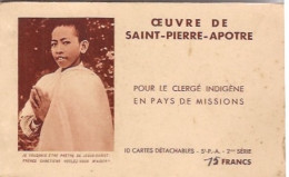 OEUVRE DE SAINT-PIERRE-APÔTRE  Pour Le Clergé Indigène En Pays De Missions (B E) - Altri & Non Classificati