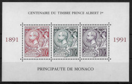 MONACO - ANNEE 1991 - PRINCE ALBERT 1ER - BF 53 - NEUF** MNH - Blocks & Sheetlets