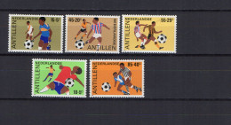 Netherlands Antilles 1985 Football Soccer Set Of 5 MNH - Ongebruikt