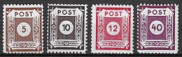 Allemagne/Zone Soviétique/Saxe Orientale Michel N° 42DIII, 45DIII, 46DIII Et 50DIII Neufs *. TB - Nuevos