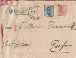 Italy. A209. Briatico. 1927. Annullo BRIATICO (CATANZARO) Su Lettera Raccomandata Con Michetti + Floreale - Storia Postale