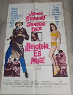 Cartel Original De Cine Llévatela Es Mía James Stewart, Sandra Dee MUY RARO IMPRESO EN USA - Otros