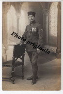 Carte Photo Originale 1917 - Militaire Soldat Poilu - Armée Guerre 1914 1918 - Studio Photographe VIDAL Béziers 34 - War 1914-18