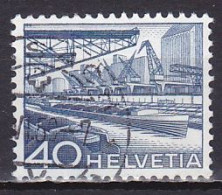 Switzerland, 1949, Landscapes & Technology/Basel Rhine Harbour, 40c, USED - Usati