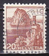 Switzerland, 1948, Landscapes/Castagnola Church, 20c, USED - Used Stamps