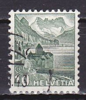 Switzerland, 1948, Landscapes/Chillon Castle, 10c, USED - Oblitérés