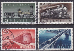 Switzerland, 1947, Swiss Railways Centenary, Set, USED - Usati