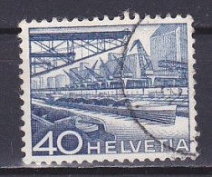 Switzerland, 1949, Landscapes & Technology/Basel Rhine Harbour, 40c, USED - Usados