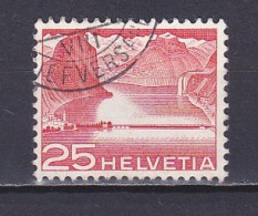 Switzerland, 1949, Landscapes & Technology/Lake Lugano Ralway Causeway, 25c, USED - Used Stamps