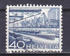 Switzerland, 1949, Landscapes & Technology/Basel Rhine Harbour, 40c, USED - Oblitérés