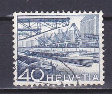 Switzerland, 1949, Landscapes & Technology/Basel Rhine Harbour, 40c, USED - Gebruikt