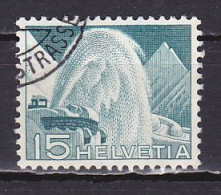 Switzerland, 1949, Landscapes & Technology/Rotary Snowplough, 15c, USED - Gebruikt