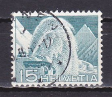 Switzerland, 1949, Landscapes & Technology/Rotary Snowplough, 15c, USED - Usados