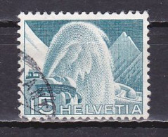 Switzerland, 1949, Landscapes & Technology/Rotary Snowplough, 15c, USED - Usati