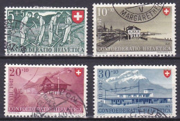 Switzerland, 1947, Pro Patria/Railway Workers & Stations, Set, USED - Gebruikt