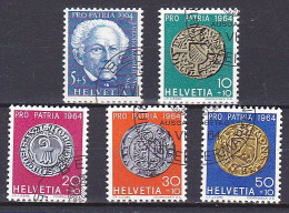 Switzerland, 1964, Pro Patria/Portrait & Old Coins, Set, CTO - Usados