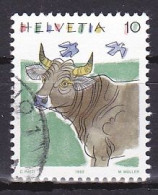 Switzerland, 1992, Animals/Cow, 10c, USED - Usados