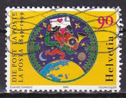 Switzerland, 1999, Swiss Postal Service 150th Anniv, 90c, USED - Used Stamps