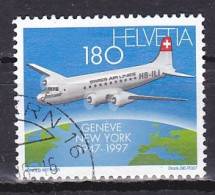 Switzerland, 1997, Swissair North Atlantic Route, 180c, USED - Used Stamps