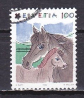 Switzerland, 1993, Animals/Horse & Foal, 100c, USED - Used Stamps