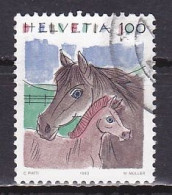 Switzerland, 1993, Animals/Horse & Foal, 100c, USED - Usati