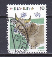 Switzerland, 1992, Animals/Cow, 10c, USED - Oblitérés