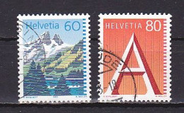 Switzerland, 1993, Lake Tanay & 'A' First Class Stamp, 60c & 80c, USED - Used Stamps