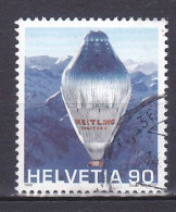 Switzerland, 1999, World Circumnavigation By Ballon, 90c, USED - Oblitérés