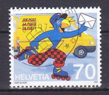 Switzerland, 1997, Globi As Postman, 70c, USED - Used Stamps