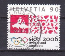 Switzerland, 1998, Winter Olympic Games Sion 2006, 90c, USED - Used Stamps