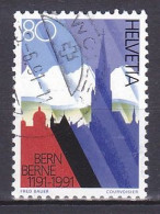 Switzerland, 1991, Bern 800th Anniv, 80c, USED - Used Stamps