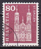 Switzerland, 1960, Monuments/St. Gallen, 80c, USED - Gebraucht