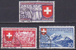 Switzerland, 1939, National Exposition German Inscription, Set, USED - Usati