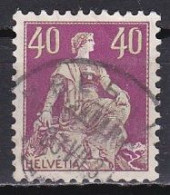 Switzerland, 1908, Helvetia With Sword/Signature CL, 40c, USED - Usados