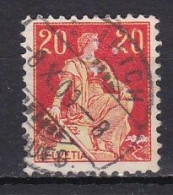 Switzerland, 1908, Helvetia With Sword, 20c, USED - Gebruikt