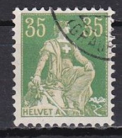 Switzerland, 1908, Helvetia With Sword, 35c, USED - Usados