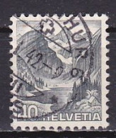 Switzerland, 1936, Landscapes/Lake Seealp, 40c/Smooth Paper, USED - Used Stamps